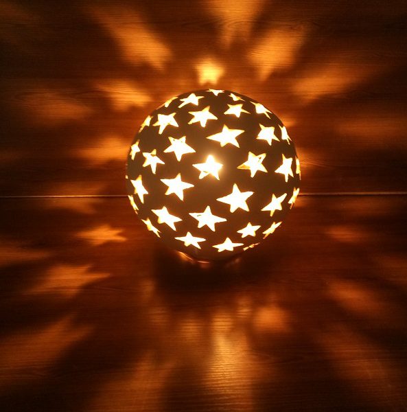 Садовый светильник Шар-3 (звёзды)